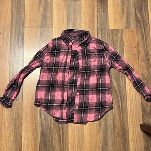 Pink plaid, George, button down